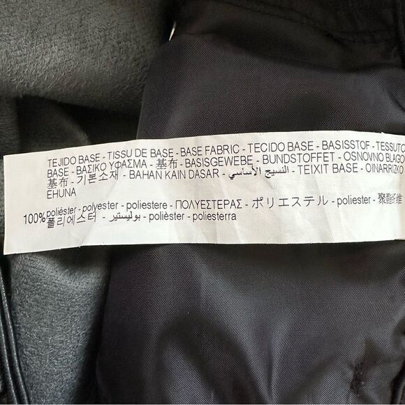 Zara Black Faux Leather Straight Leg High Rise Pants, Size 8 - Picture 12 of 13